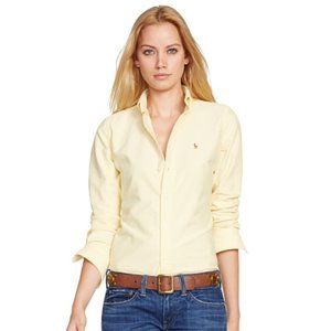 Ralph Lauren Yellow Slim Fit Button Down (Size 0)